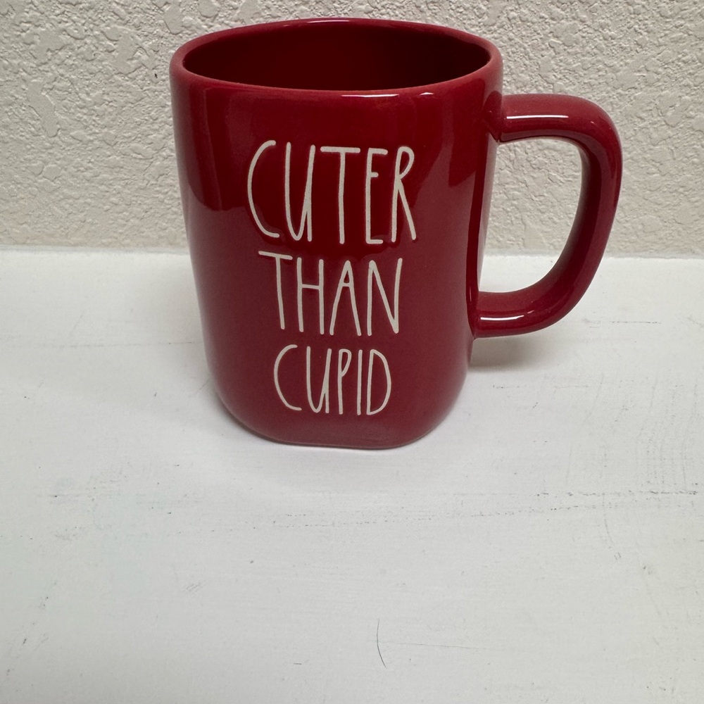 Rae Dunn Red Ceramic Mug - Cuter Than Cupid